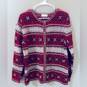 Lakewear women's button front cardigan size medium long sleeve